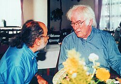Zdravko Luburic (links) und (rechts) Nobelpreisträger für Literatur Seamus Heaney, Struga, Mazedonien, 2001 © privat